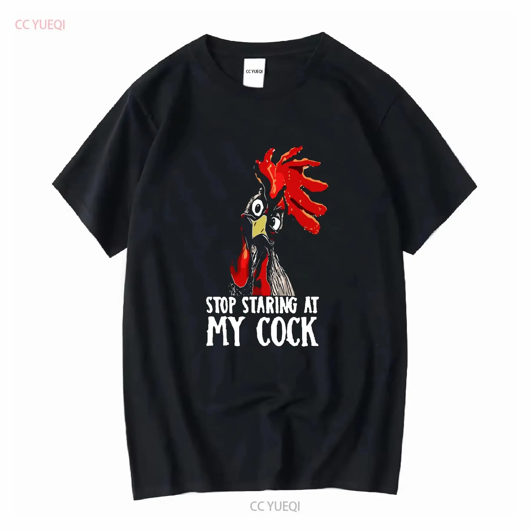 

NEW LIMITED Stop Staring At My Cook Cock Chicken Sarcastic Humour T Shirt vintage Washed streetwear designer clothes fashion
