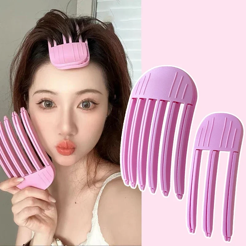 

2024 New Fluffy Hair Clips Lazy Styling Curling Barrel Portable Korean Hair Clips Hair Rollers Bangs Volumizing Styling Tools