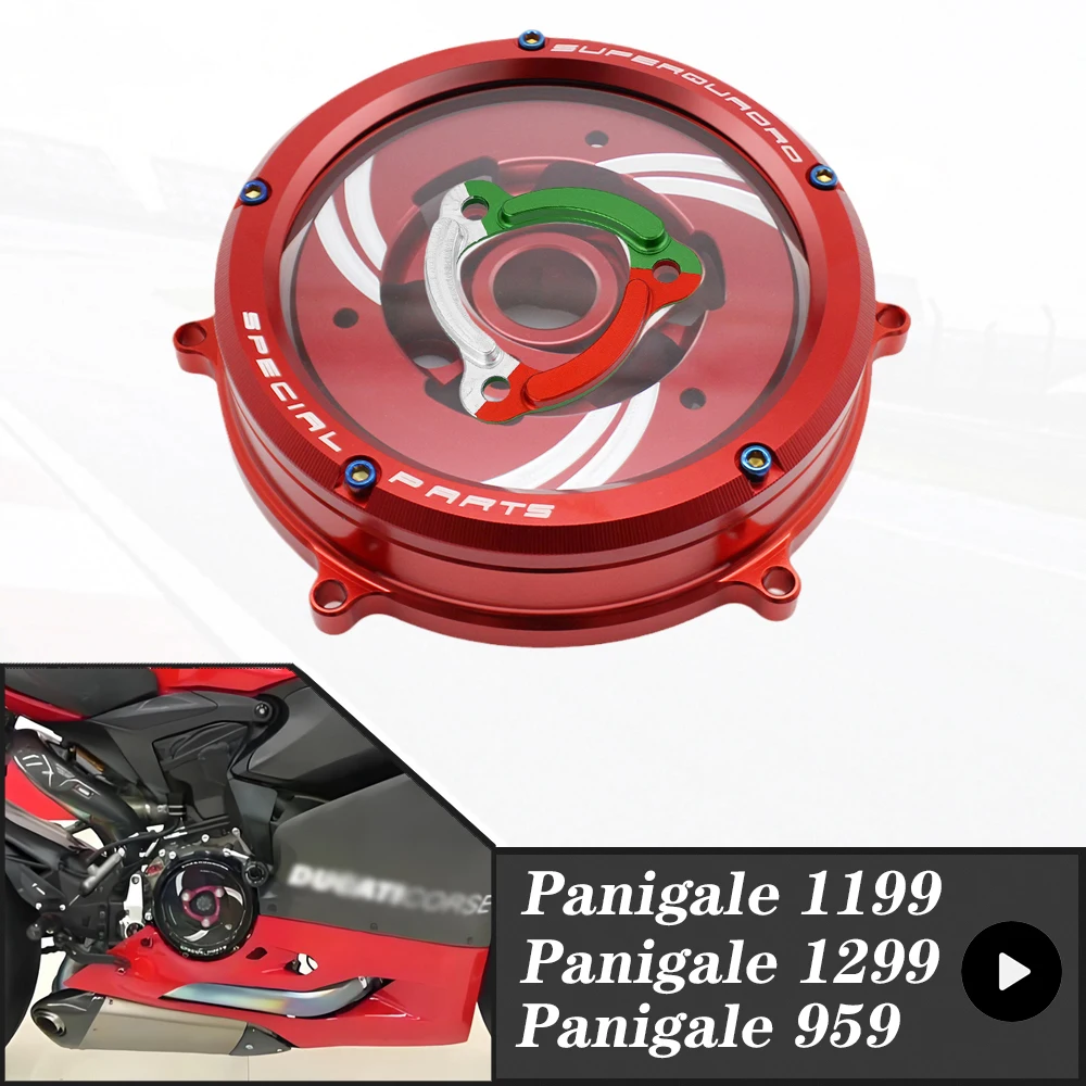 Voor Ducati Panigale 959 1199 1299 V2 Motorfiets Motor Clear Clutch Cover Panigale 959 Panigale 1199 Panigale 1299 Panigale V2