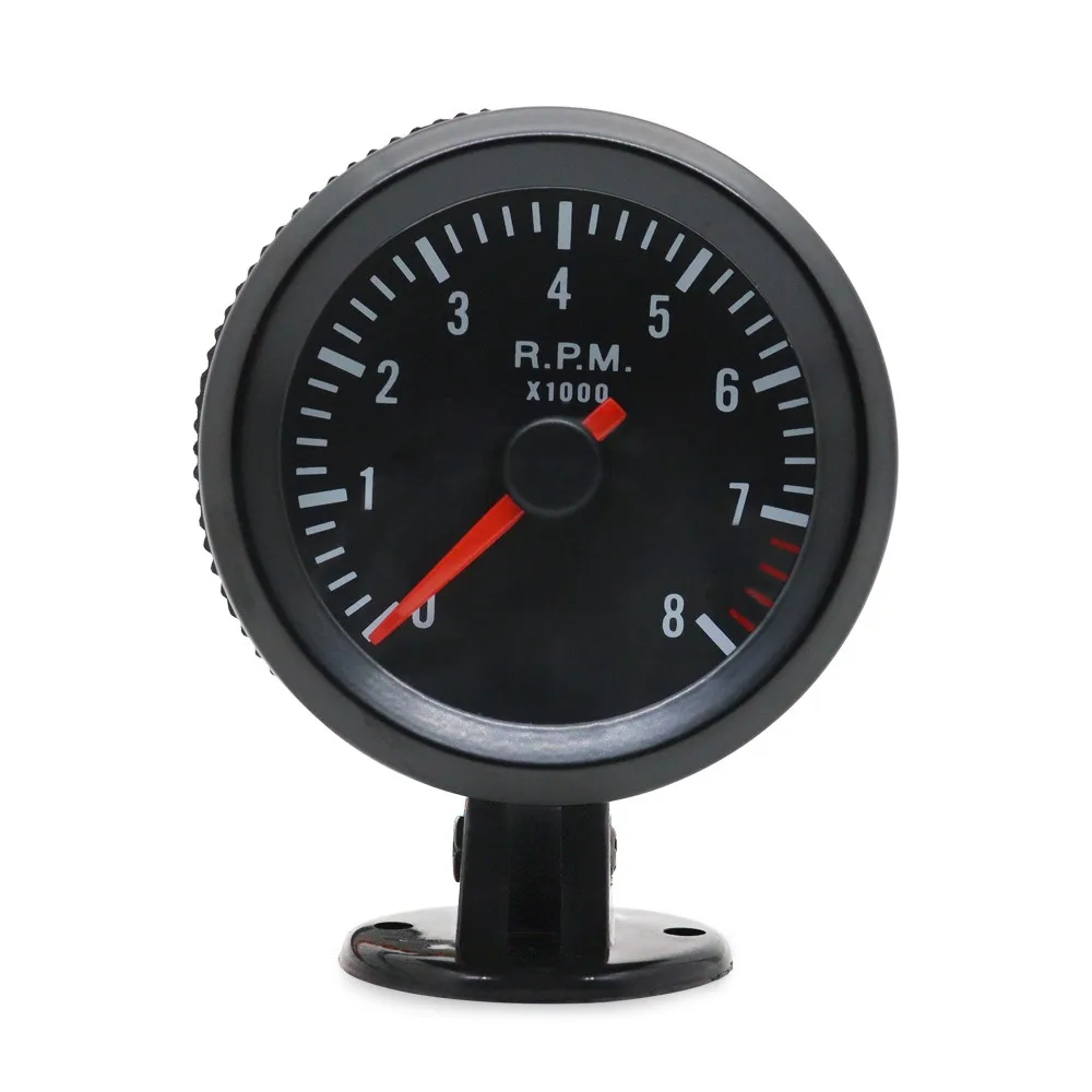 

2" 52mm Tachometer Auto Accessories 1-8 Cylinders Gasoline White LED RPM Gauge ABS 0-8000RPM Car Tach