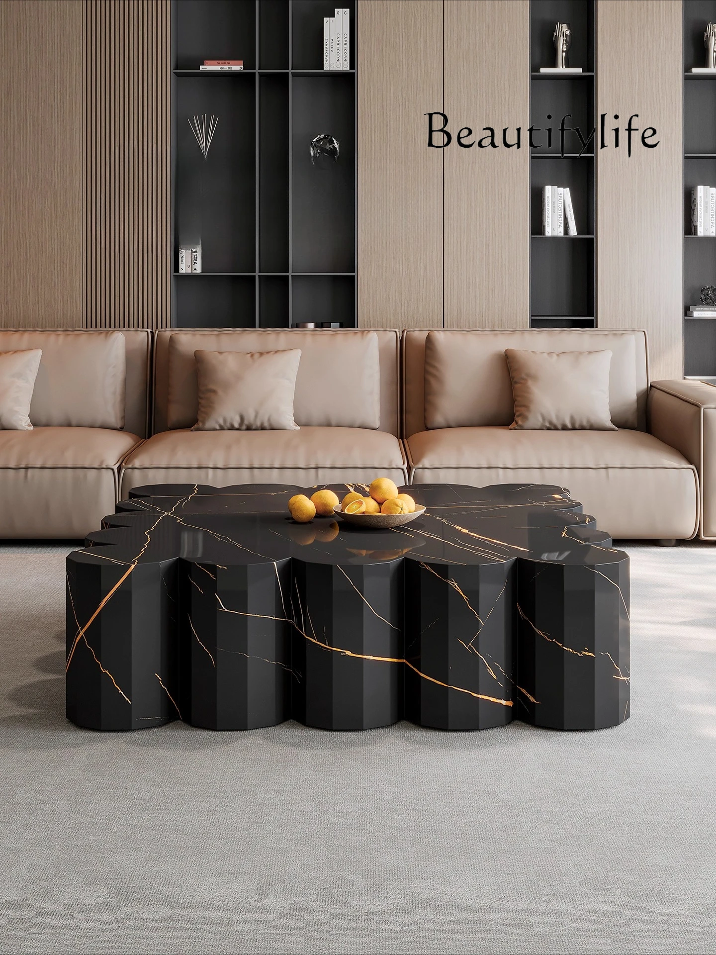 Coffee table living room new light luxury high sense light luxury household Italian large flat square art coffee table