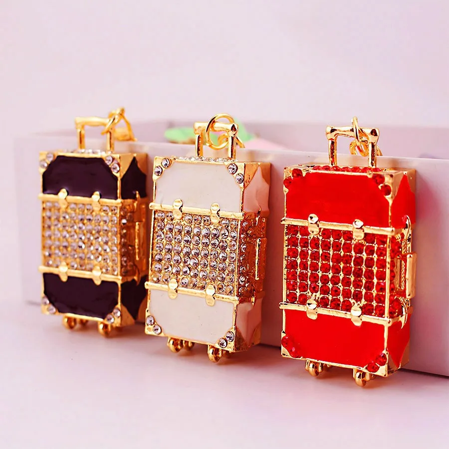 suitcase keychain Pendant Custom Travel Memorial Metal Gift Jewelry