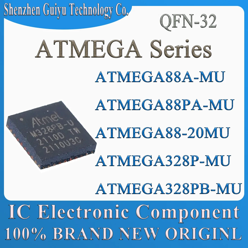 ATMEGA328PB-MU ATMEGA328P-MU ATMEGA88-20MU ATMEGA88PA-MU ATMEGA88A-MU ATMEGA328PB ATMEGA328 ATMEGA88 ATMEGA QFN-32 IC MCU Chip