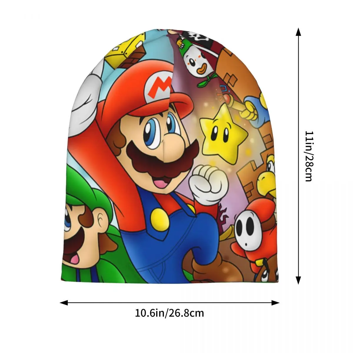 Super Mario Wallpaper. Warm Knitted Cap Hip Hop Bonnet Hat Autumn Winter Outdoor Beanies Hats for Unisex Adult