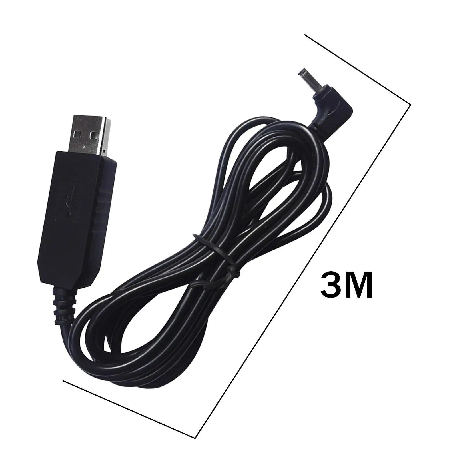 USB Power Cord 5V to 12V Transfer Cable Boost Converter 3M for Recorder