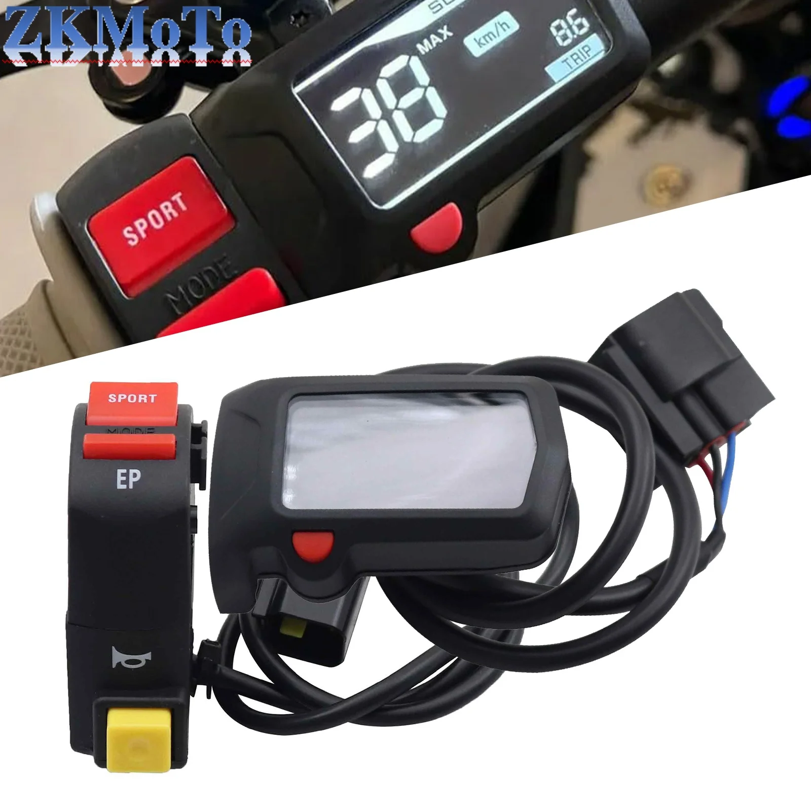 

Electric Motocross Power Horn Switch SPORT/EP Mileage Display Instrument Speedometer Odometer For Surron Sur-ron Light Bee S & X