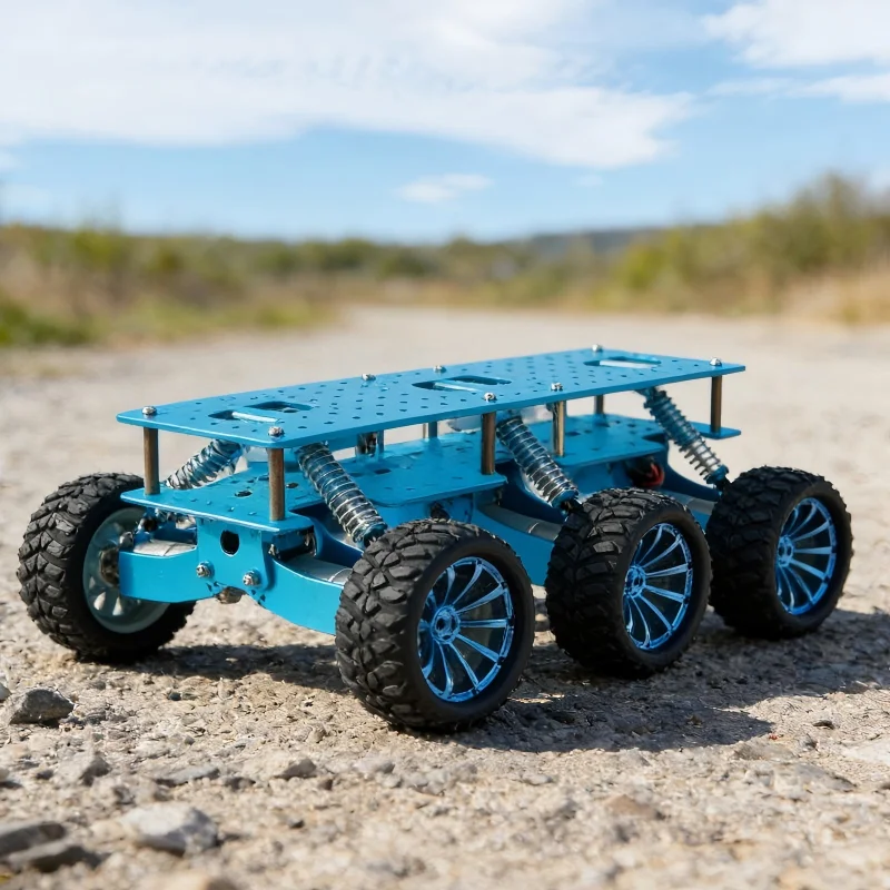 6WD Robotic Car Chassis Shock Absorption Off Road Climbing Rescue Platform For Arduino Raspberry Pi Programmable DIY Kit RC Car