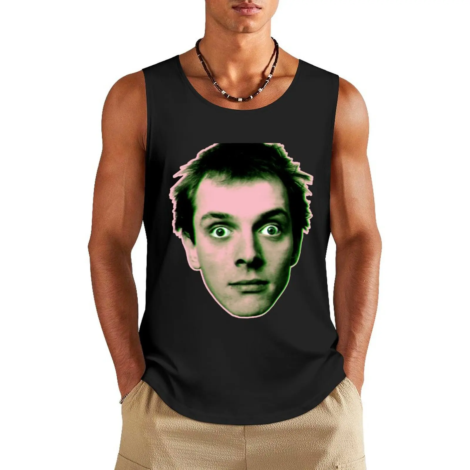 RIK MAYALL Tank Top plain t-shirt T-shirt Men's gym Men's sleeveless
