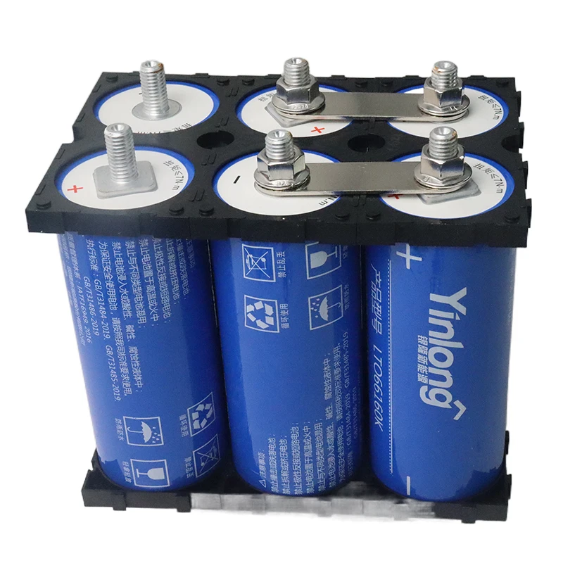 

6PCS 2.3V 40Ah 100%original Silver Dragon LTO 66160 lithium titanate battery low-temperature resistant battery discharge+bracket