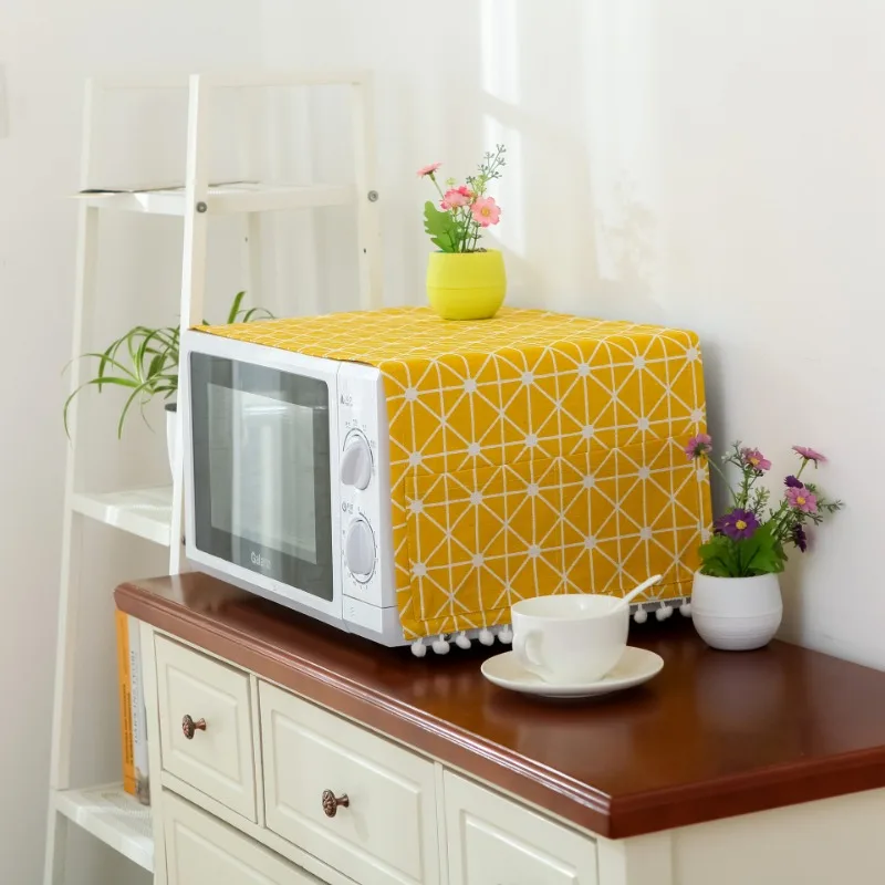 Microwave Oven Cover Cotton and Linen Universal Microwave Cover Dustproof Baking Electric Baking Cover