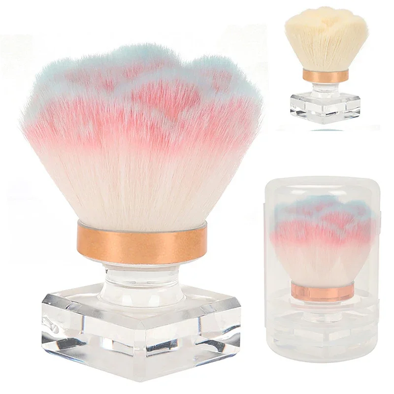 1 Uds. Cepillo para uñas para limpieza de polvo, polvo para uñas, cepillos de limpieza de polvo para decoración de uñas con caja, herramientas de manicura