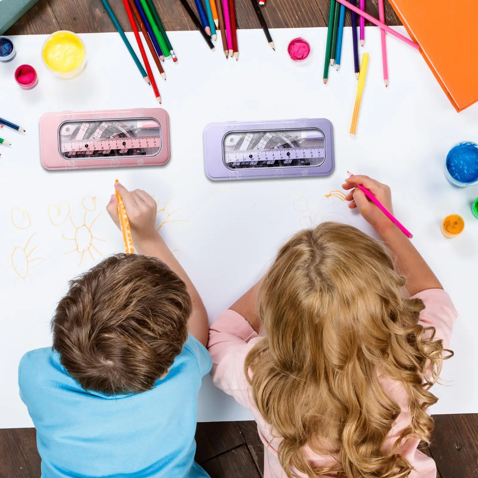 

Геометрический набор, школьный транспортир и компас, математический набор, измерительные инструменты, школьные принадлежности для черчения, учебы, художественный дизайн, эскизы