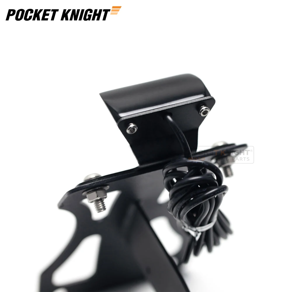 For SUZUKI HAYABUSA GSXR 600/750/1000 GSXS1000/F Bandit 1250 License Plate Holder Curved Side Plate Mount Tail Fender Eliminator