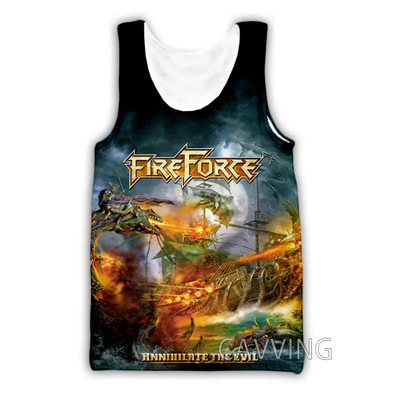 CAVVING 3D Printed  Fireforce Rock  Band  Tank Tops Harajuku Vest  Summer Undershirt Shirts Streetwear for Men/women