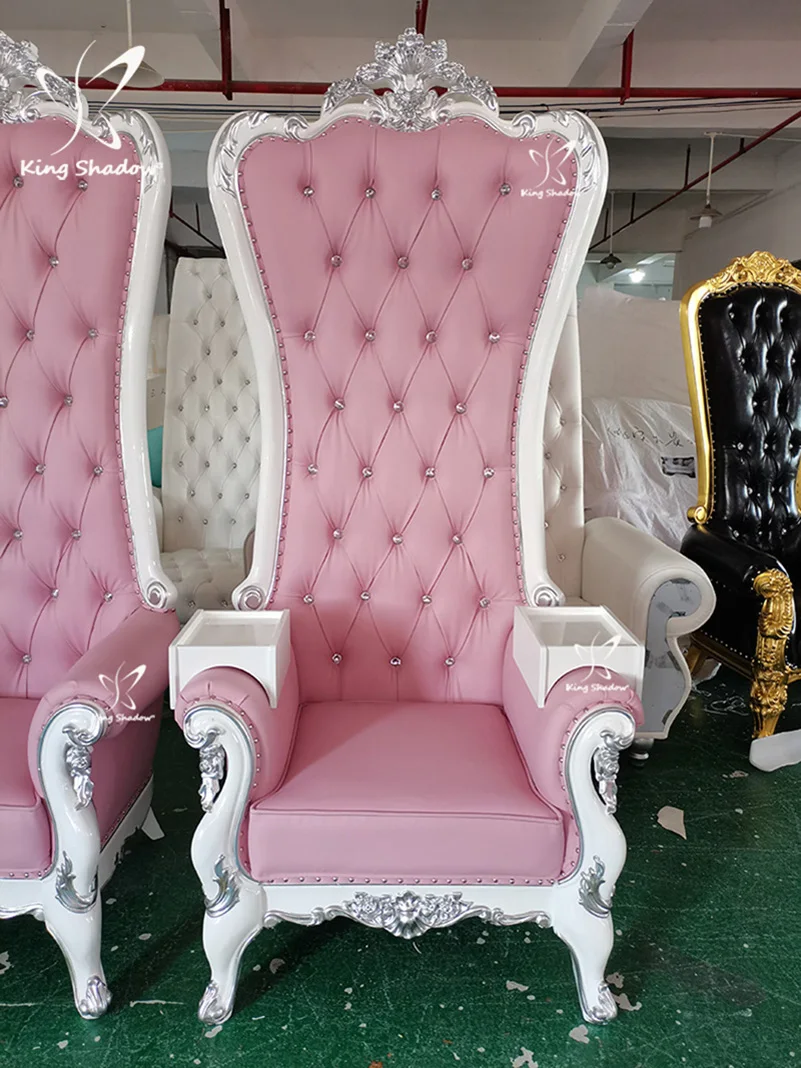 Beauty Salon Supplies Nail Salon Furniture Pink Throne Chair Pedicure Chair Queen Foot Spa Chairs