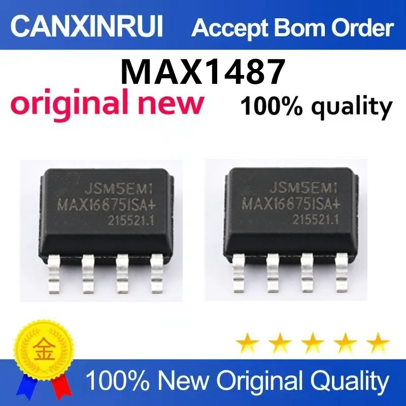 （5pcs-10pcs）Original MAX1487ESA+T SOIC-8 limited swing rate low-power RS-485/RS-422 transceiver chip