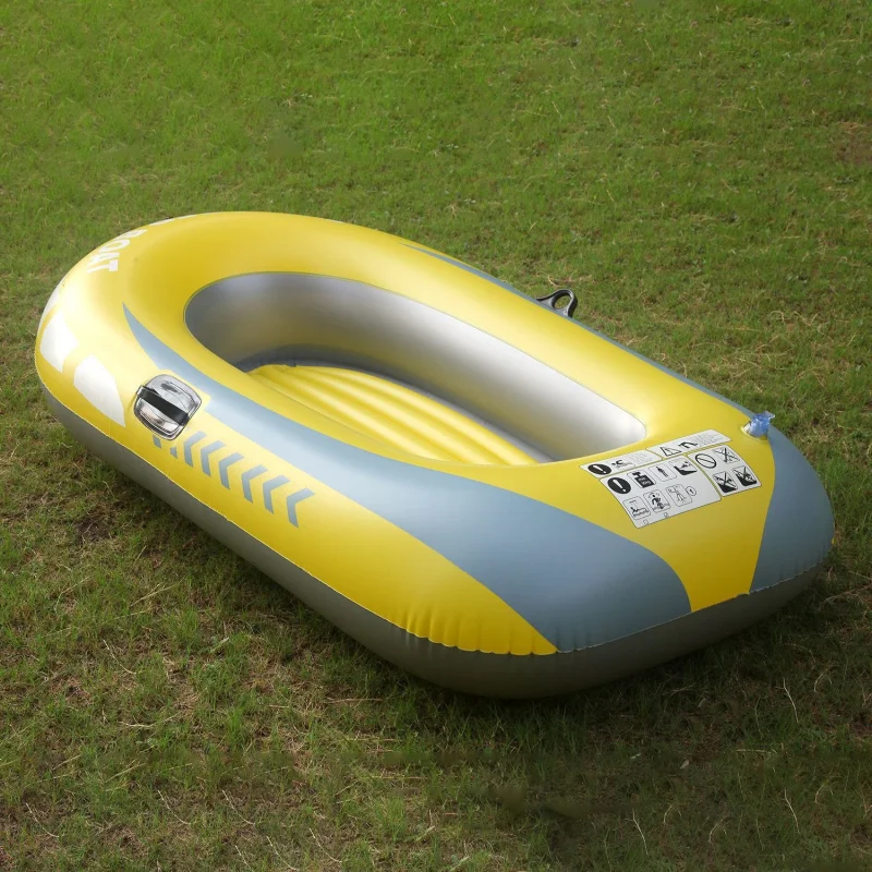 2-Person Inflatable Kayak Boat PVC Rubber Dinghy Thicken Foldable Fishing Raft with Air Pump And Paddles For Drifting