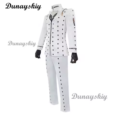Anime Bizarre Bruno Bucciarati Cosplay Costume White Black Suits Adventure Bruno Wig Uniform Women Hallowen Cosplay Customized