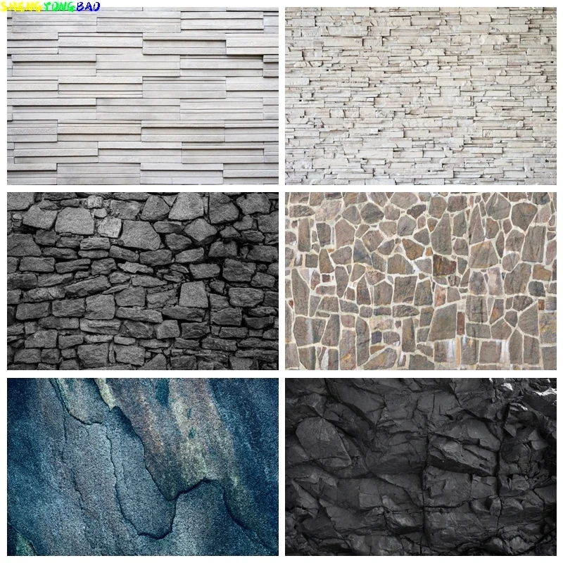 Vintage Stone Brick Wall Backdrop Stone Wall Baby Child Pattern Portrait Photographic Background for Photo Studio Props