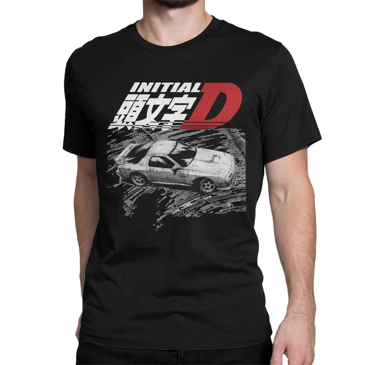 Initial D Anime FC RX-7 T Shirts Men Women Pure Cotton T-Shirt Ryosuke Takahashi Tee Shirt Short Sleeve Clothing Plus Size