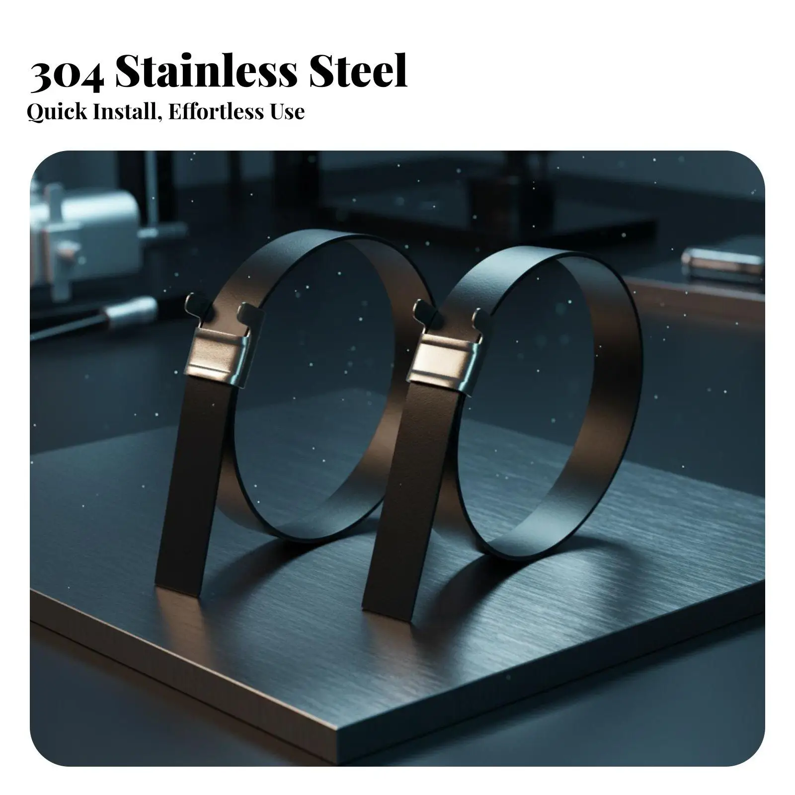 L-Shaped Aquatic Wire Strap Plastic Coated Stainless Steel Tie Automatic-Locking