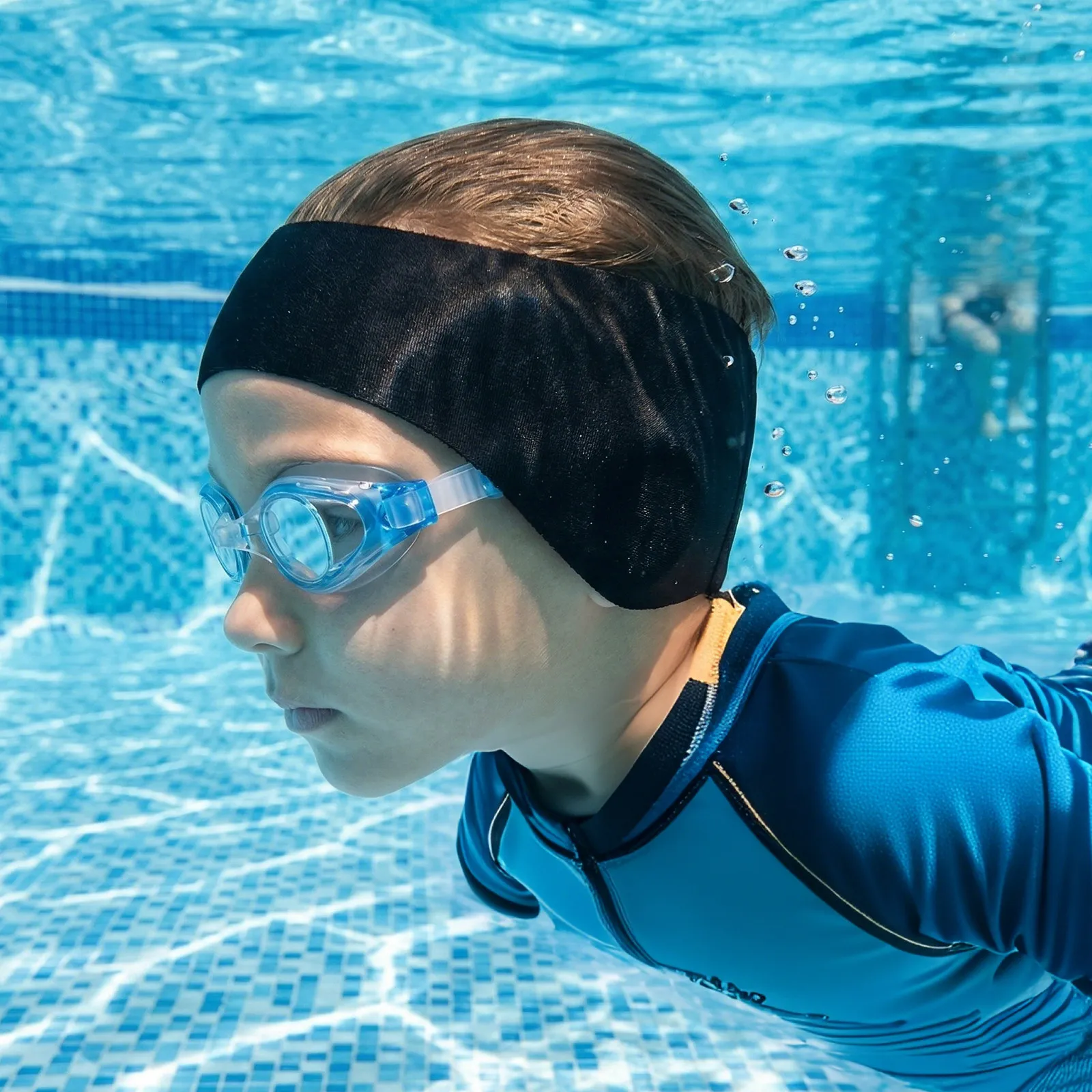 Neoprene Swimming Headband Adjustable Ear Protection Band for Adults Water Activities Diving Yoga Swimming Headband