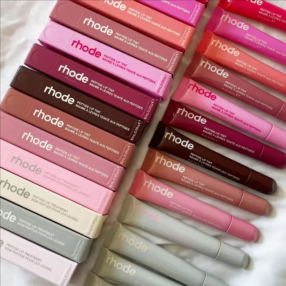 Estuche de Moda para iPhone 17 16 15 14 13 12 11 Pro Max Plus con Lápiz Labial Líquido Hidratante de Larga Duración y Brillo Labial en 21 Colores