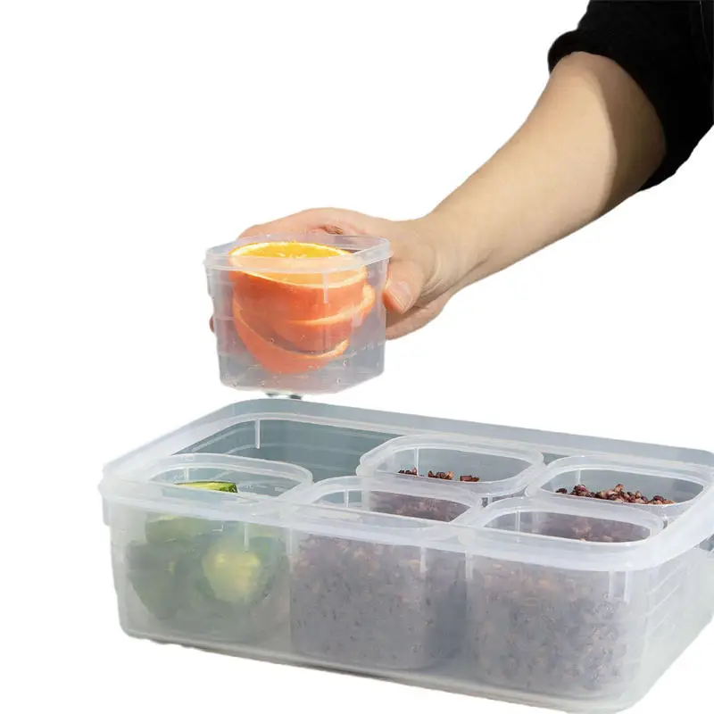 Camping Portable Reusable Food Package Box Frozen Soup Food-grade Frozen Fresh-keep Box Sealed Fruit Vegetable Box Set