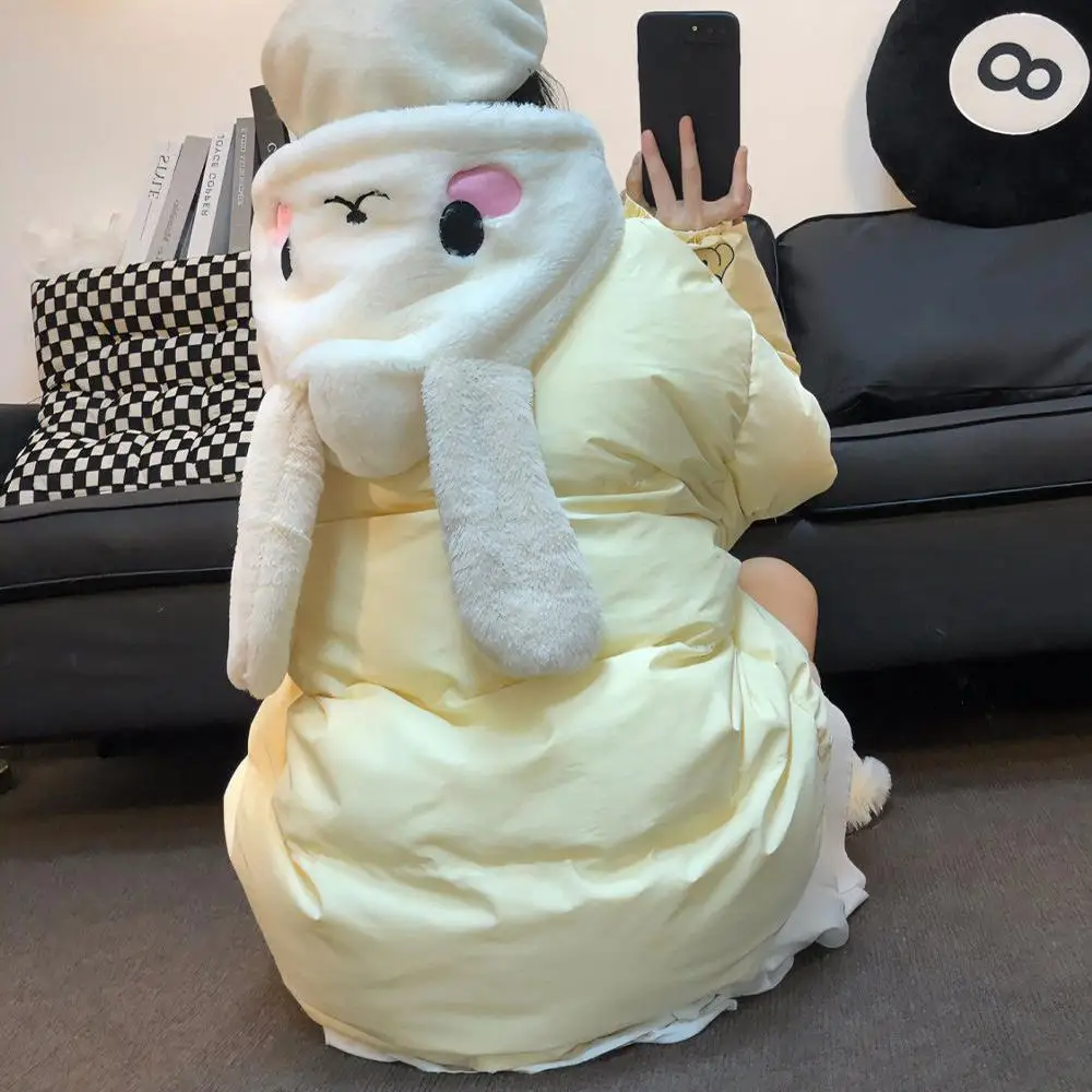 Carino Pompompurin Anime Piumino invernale Cappotto Cartoon My Melody Addensare vestiti di cotone Giacca con cappuccio Allentato caldo dolce ragazza Top