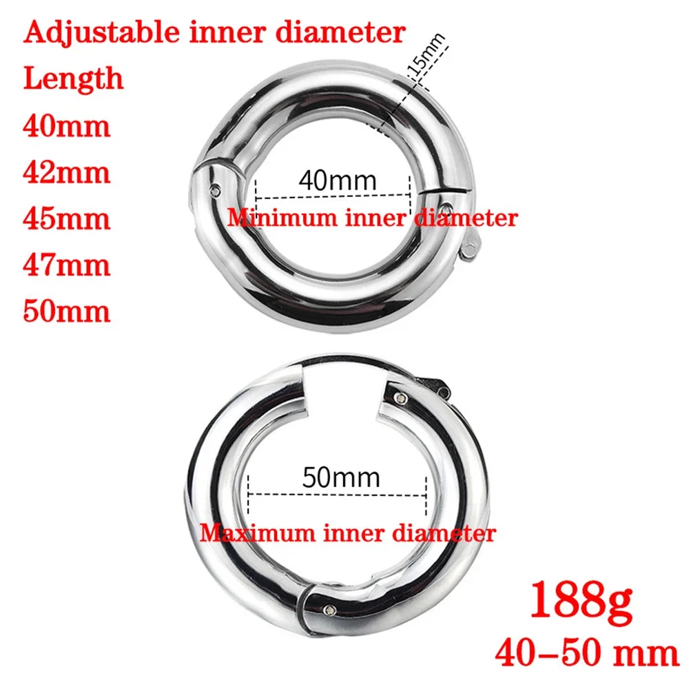 Adjustable Ball Stretcher Metal Penis Ring Men's Cock Ring Ejaculation Delay Cockring Erotic Erection Rings Men Adult Sex Toys