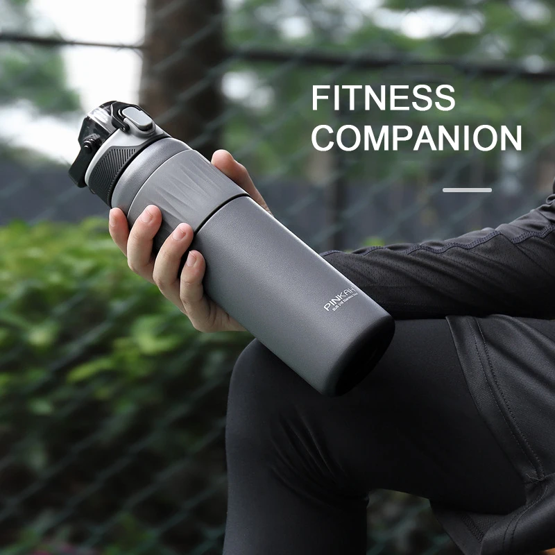 PINKAH New 316 Stainless Steel Sports Fitness Direct Drink Thermos Cup Large Capacity Portable Handle Custom Gift Water Bottle