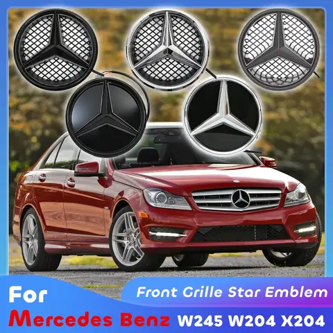 메르세데스 벤츠 B-클래스 W245 C-클래스 W204 C180 C200 C230 C250 C280 C300 C350 GLK-클래스 X204용 프론트 그릴 스타 로고 엠블럼 1개