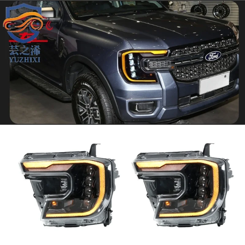 

XCH For 2022-2025 Ford Ranger headlight assembly, modified by Youqixia with LED lens headlights and daytime running lights.
