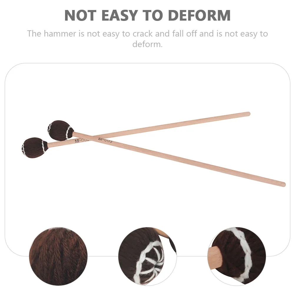 

2Pcs Premium Maple Marimba Hammers Lightweight Durable Drumsticks for Professional Percussion Use Marimba Hammer