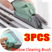 2 in 1 Groove Cleaning Tool Window Frame Door Groove Cleaning Brush Sliding Door Track Cleaning Tools Hand-held Crevice Cleaner