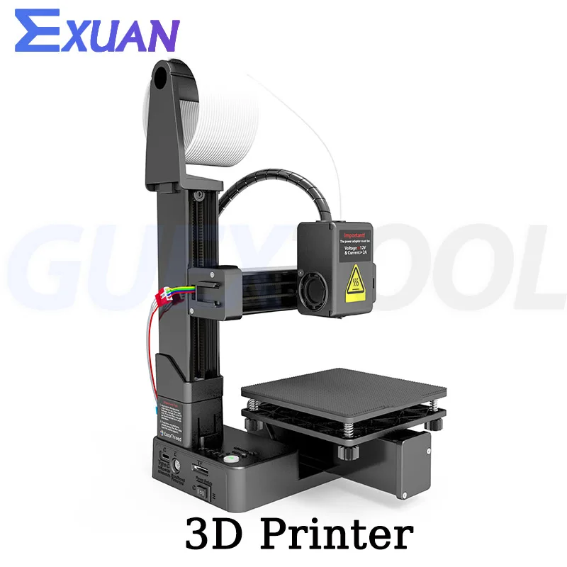 K10 BLACK 3D Printer PLA TPU 1.75mm Filament Small Entry Level Fun 3D Solid Without Power Adaptor With Type C Port Printing Tool