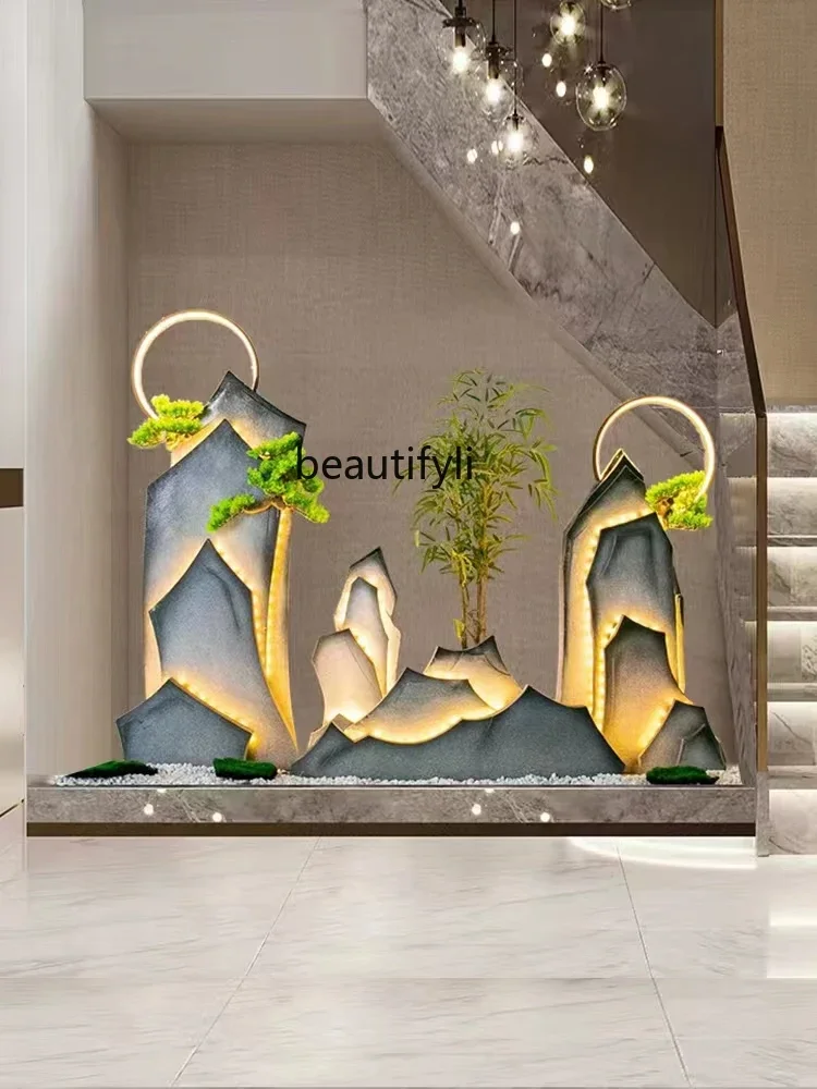 Rockery Landscaping Indoor Stairs Artificial Green Plant Landscape Layout Decoration Ornaments