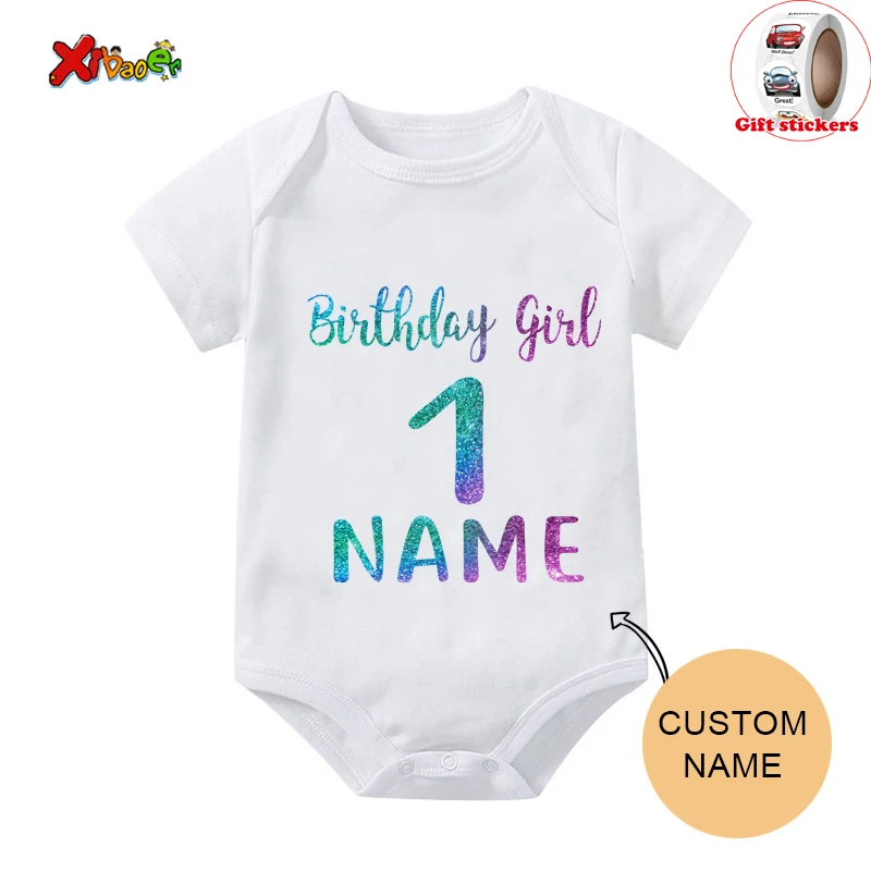 Birthday T Shirt Matching Family Outfits Lovable Letter Printing TShirts Kids Party Custom Name T-Shirt Give Children's Stickers