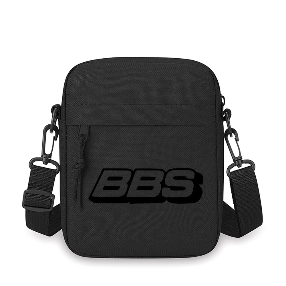 Letters shapes black background graphic design Men Crossbody Bag Single Shoulder Women Cartoon Anime Film Printing Design Unisex