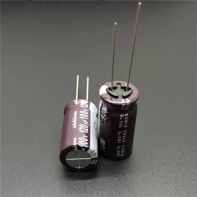 5pcs/50pcs 120uF 100V NICHICON PJ Series 12.5x25mm 100V120uF Low Impedance Long Life Aluminum Electrolytic capacitor