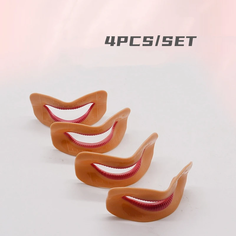 4PCS/Set Dental Aesthetics Lip Test Car Porcelain Tooth Arrangement Examination Clinical Aesthetics Lip Side Oral Aesthetic Test