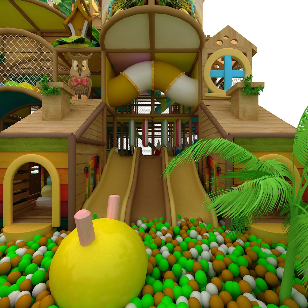 سعر المصنع معدات التسلية الداخلية ملعب الشريحة الكرة حفرة مركز اللعب الداخلي ملعب تسلق لعبة لينة للأطفال #2