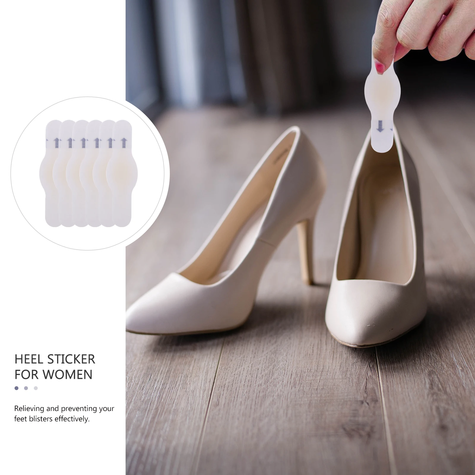 

10 Pcs along with Anti-wear Foot Stickers Patches for Blisters Sock Pads Gel Shoes Tape Adhesive Prevention White Heels Woman