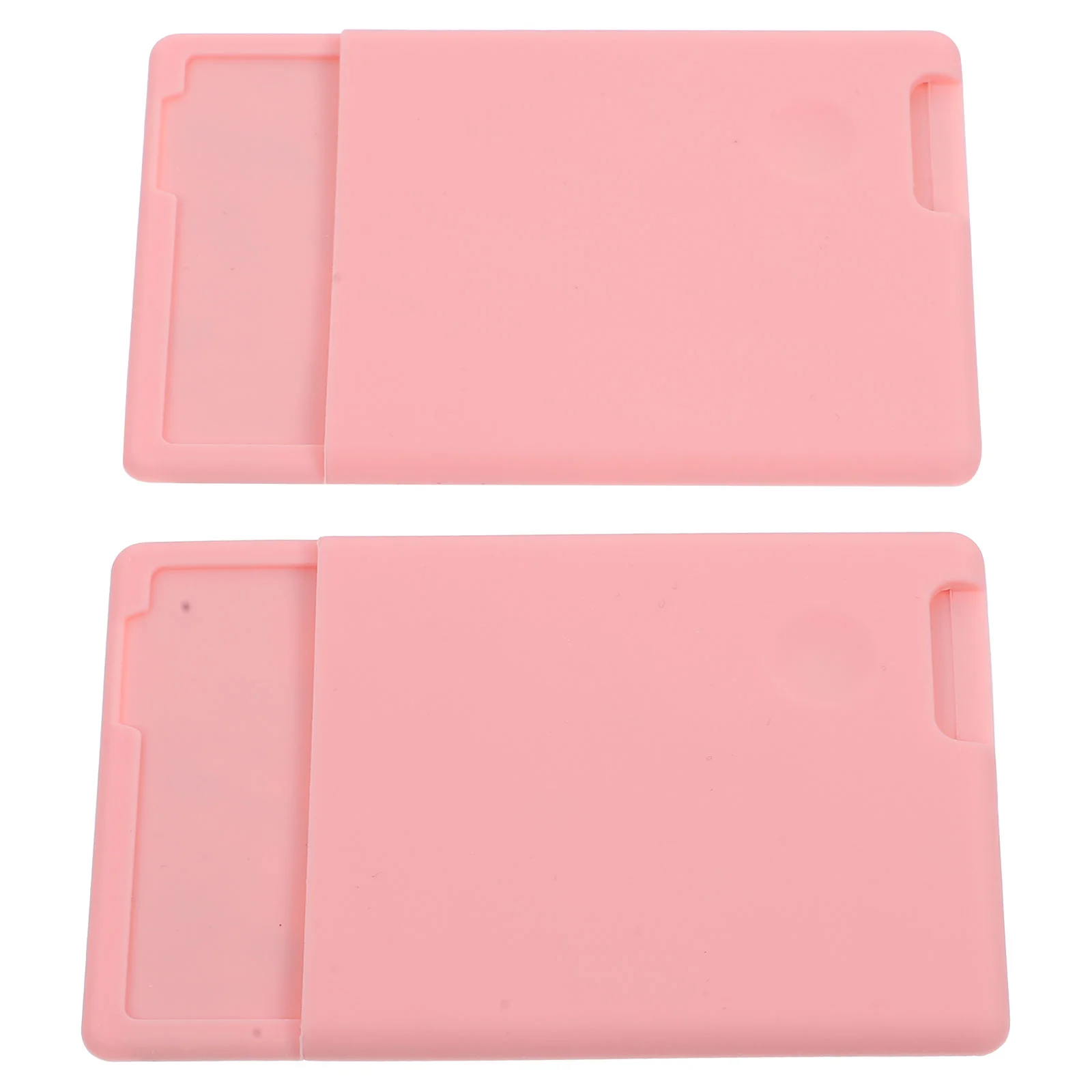 Porte-cartes en Silicone pour téléphone intelligent, 2 pièces, sacs pour cartes de crédit, portefeuille pour étui après pochettes roses à dos