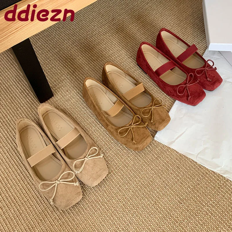 

Модные женские туфли без шнуровки на плоской подошве с эластичной лентой, женская обувь с круглым носком и узлом-бабочкой, женская обувь Мэри Джейн на плоской подошве