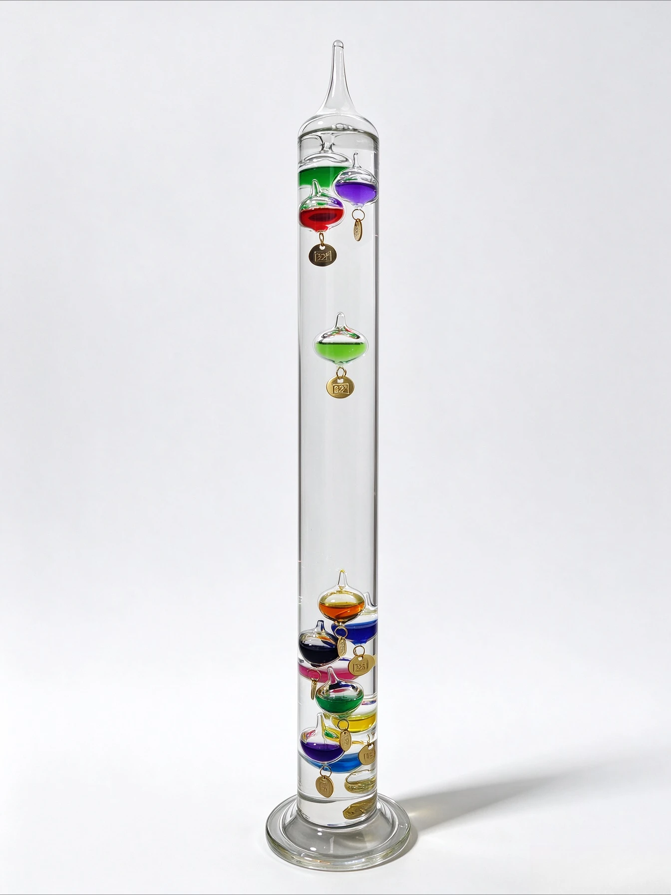 10balls 12balls Galileo Glass Globe Thermometer Wooden Glowing Base,Creative Floating Physics Ornament Home Decor Christmas gift
