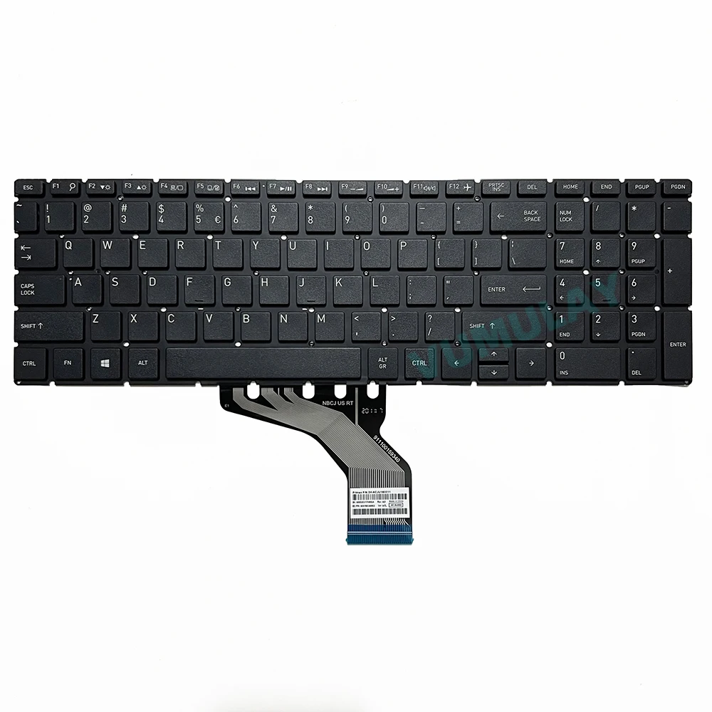Teclado estadounidense para HP 250 G7,255 G7,256 G7,250 G8,258 G7,255 G8,250 G9,255 G9,15-DB,15-DR,15-DX,TPN-C135 TPN-C136