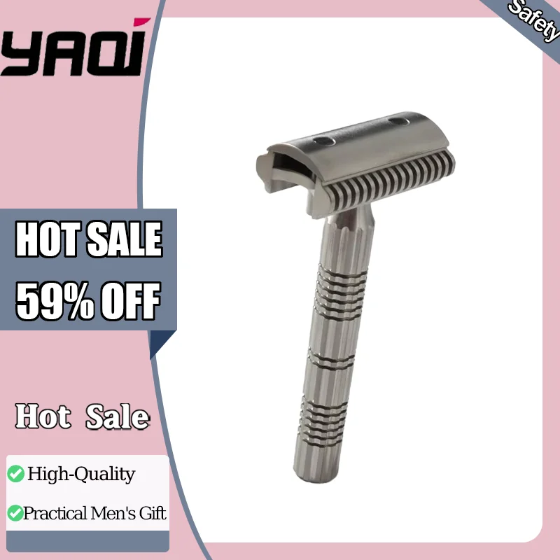 

YAQI Raw Color Version Bohemia 316 Stainless Steel Adjustable Baseplate Men Safety Razor - Luxury Grooming Essentials