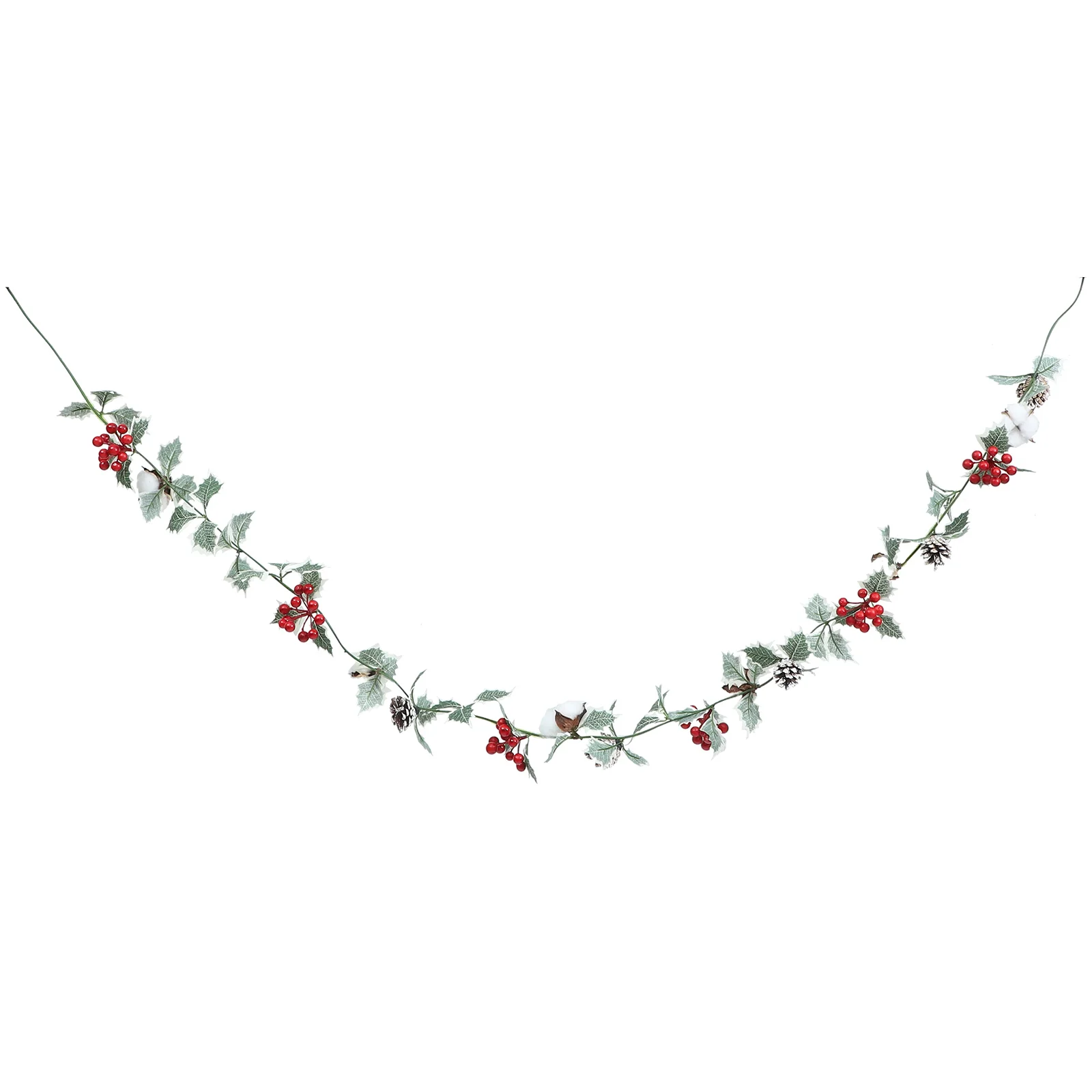 

1pc Lifelike Christmas Rattan Decoration Berries Vine Wall Hanging Ornament Xmas Party Banquet Home Decorative Plant