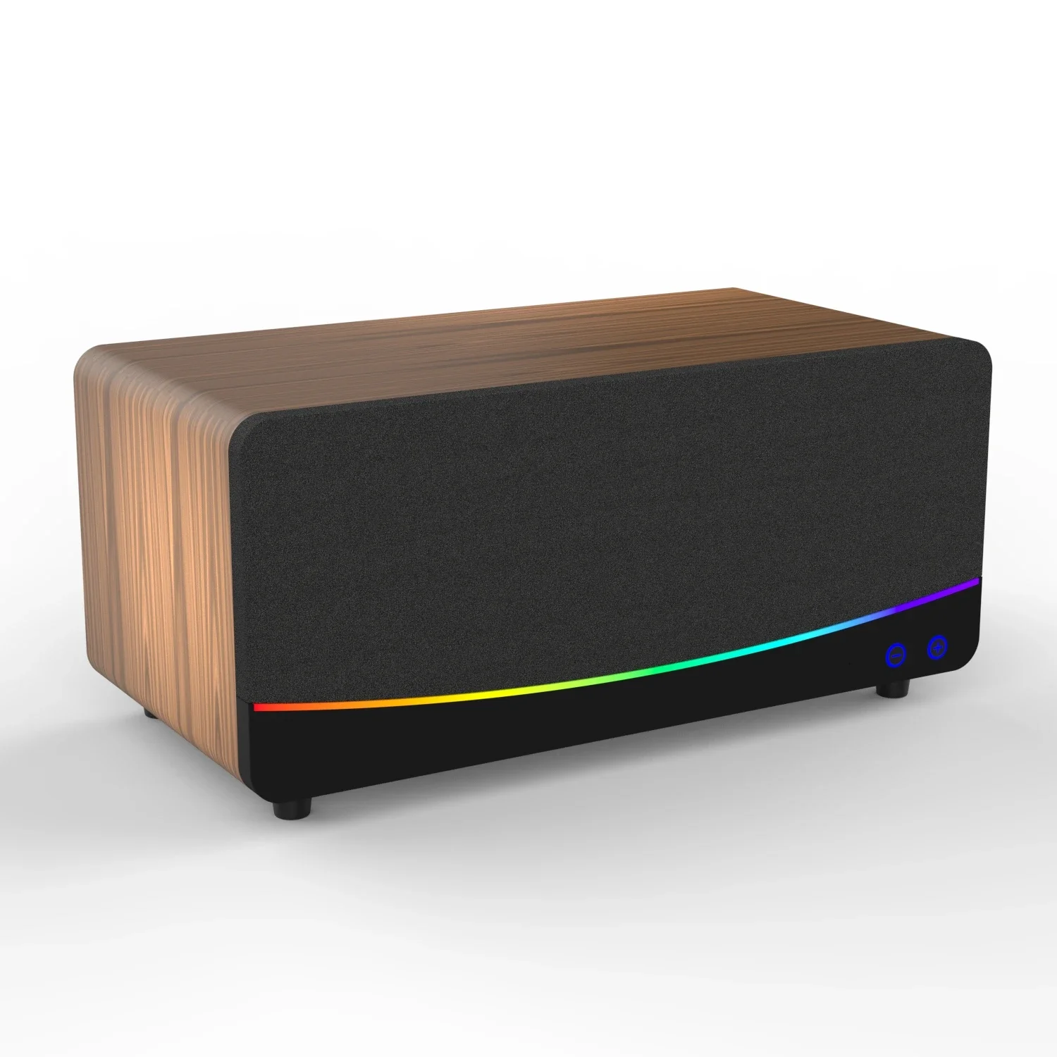 WS-005 Retro Wooden Wireless Speaker With Deep Bass Subwoofer High Sound Quality RGB LED Lights Support 3.5mm Aux USB for TV/PC